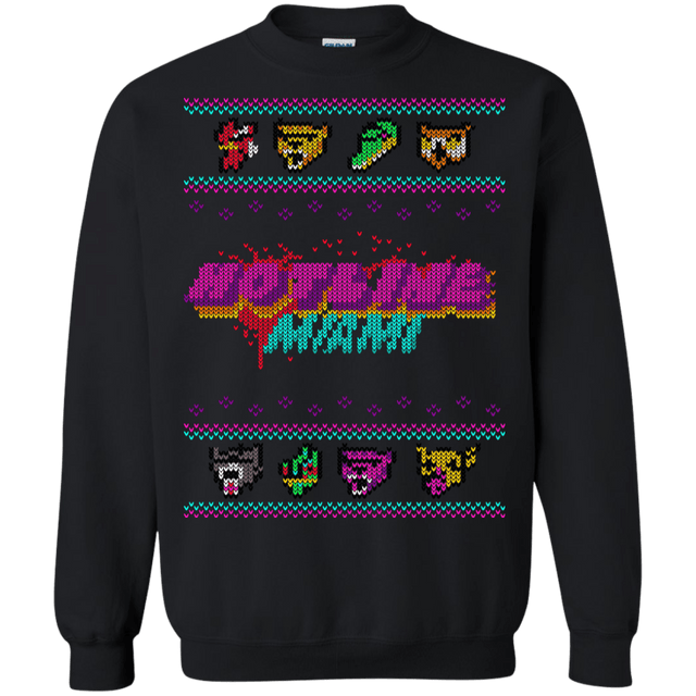 Sweatshirts Black / Small Christmas Sweater Hotline Miami Crewneck Sweatshirt