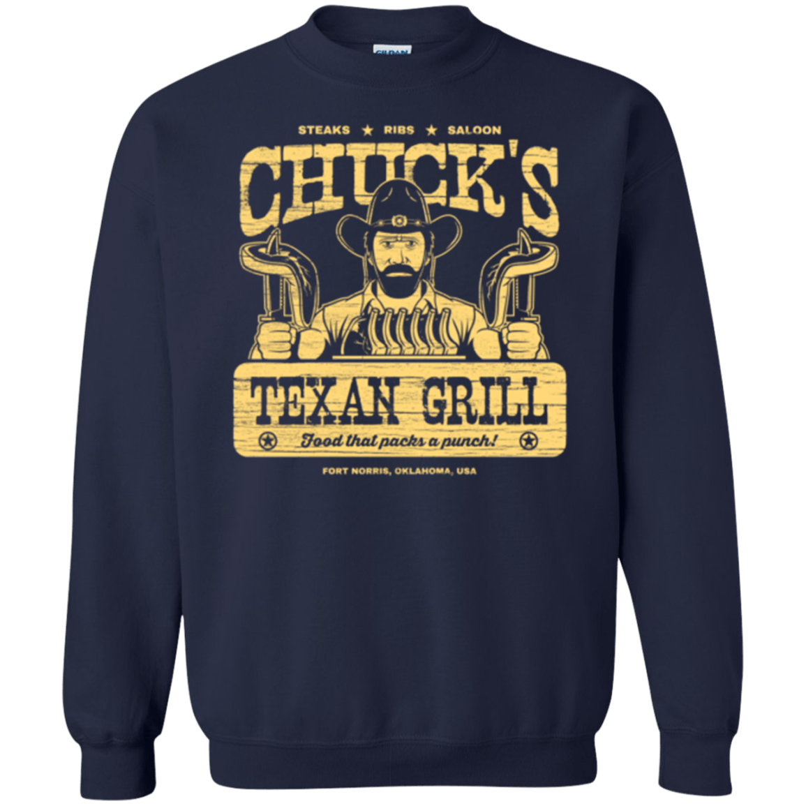 Sweatshirts Navy / Small Chucks Texan Grill Crewneck Sweatshirt