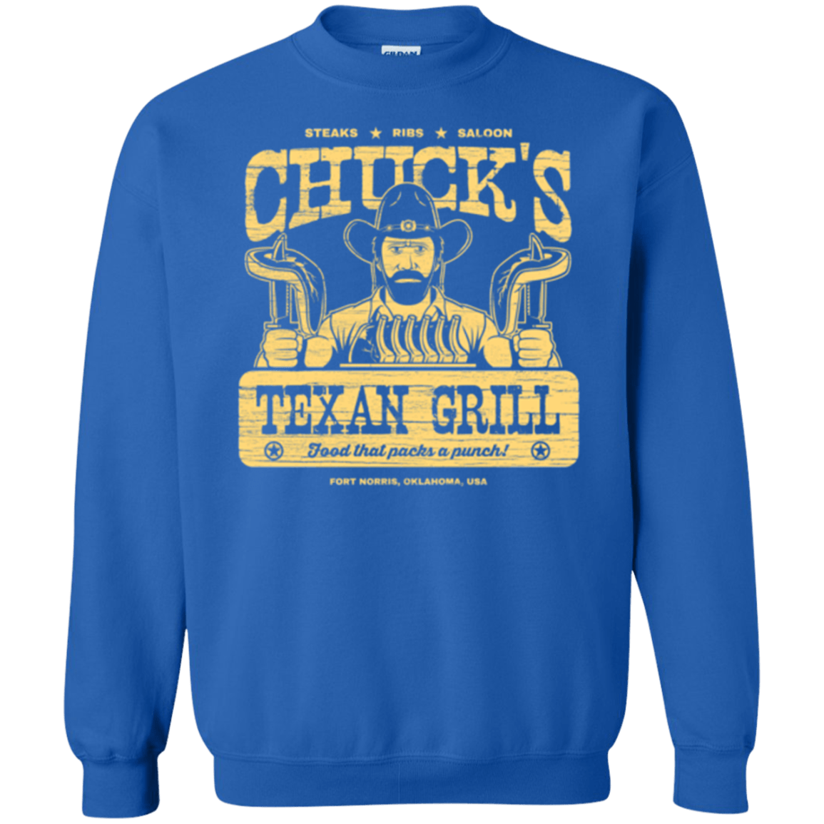 Sweatshirts Royal / Small Chucks Texan Grill Crewneck Sweatshirt