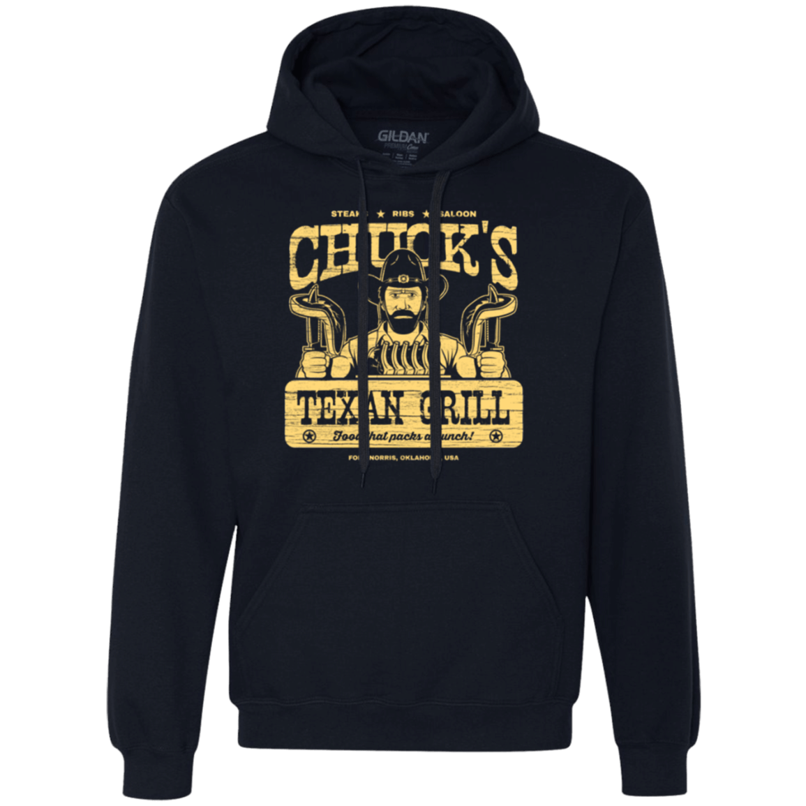 Sweatshirts Navy / Small Chucks Texan Grill Premium Fleece Hoodie