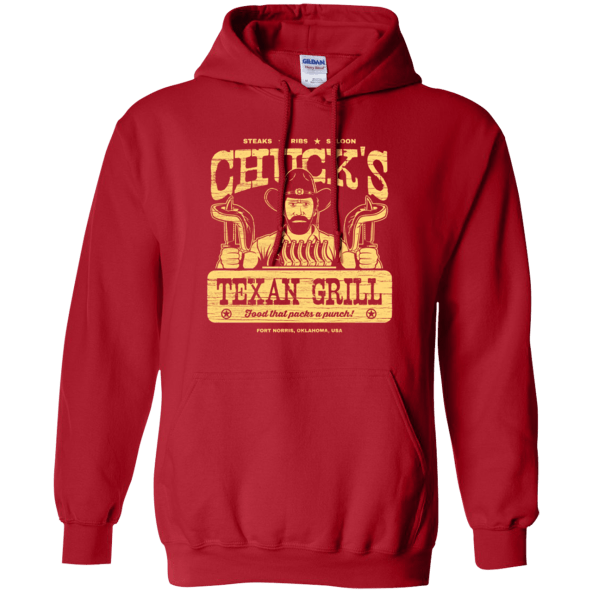 Sweatshirts Red / Small Chucks Texan Grill Pullover Hoodie