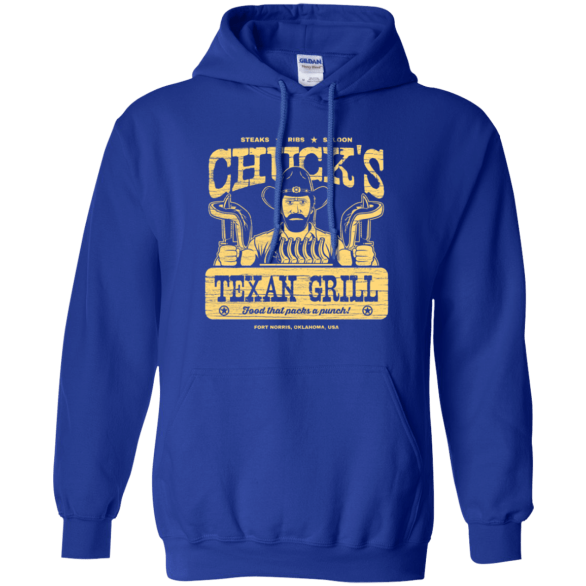 Sweatshirts Royal / Small Chucks Texan Grill Pullover Hoodie