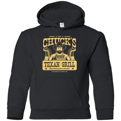 Sweatshirts Black / YS Chucks Texan Grill Youth Hoodie