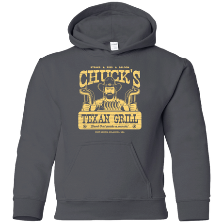 Sweatshirts Charcoal / YS Chucks Texan Grill Youth Hoodie
