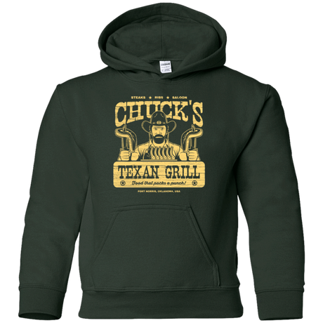 Sweatshirts Forest Green / YS Chucks Texan Grill Youth Hoodie