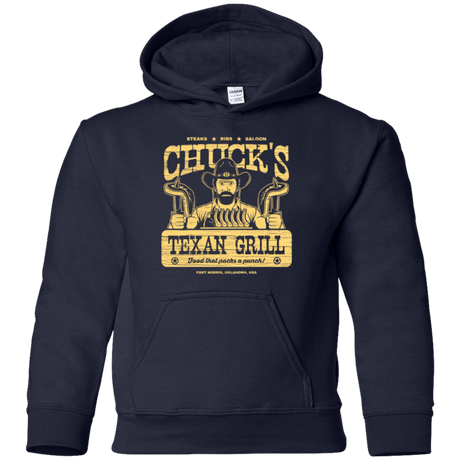 Sweatshirts Navy / YS Chucks Texan Grill Youth Hoodie