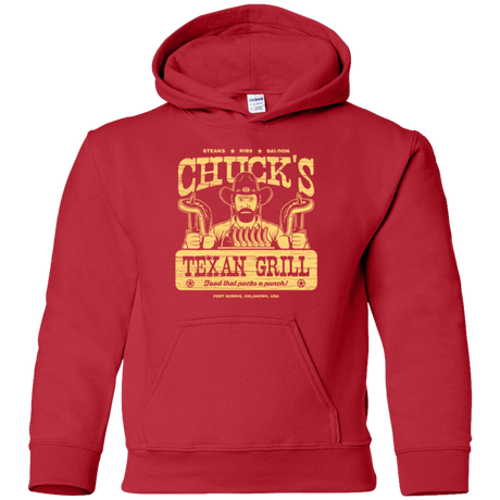 Sweatshirts Red / YS Chucks Texan Grill Youth Hoodie