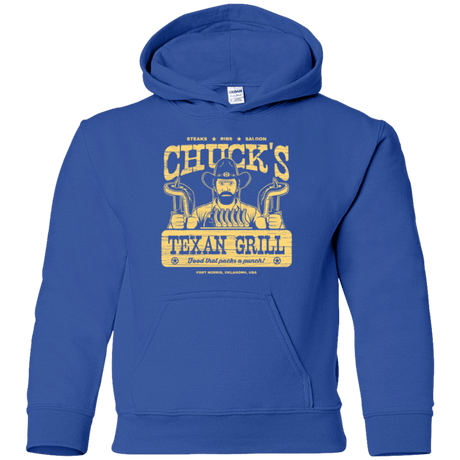 Sweatshirts Royal / YS Chucks Texan Grill Youth Hoodie