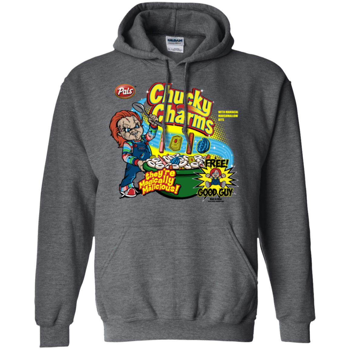 Sweatshirts Dark Heather / Small Chucky Charms Pullover Hoodie