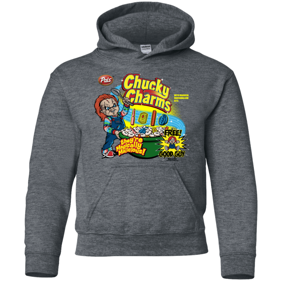 Sweatshirts Dark Heather / YS Chucky Charms Youth Hoodie