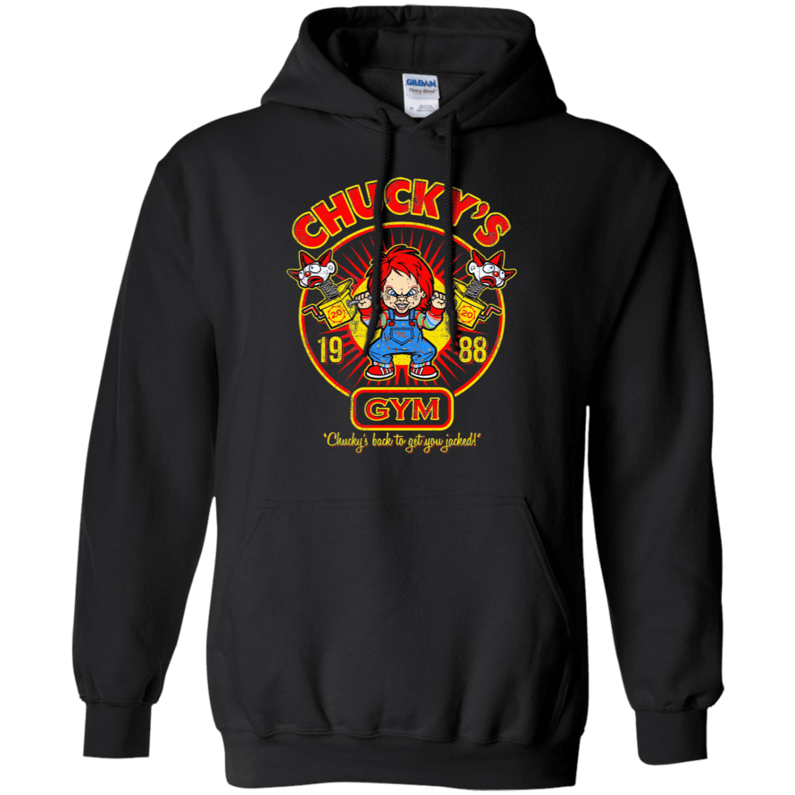 Sweatshirts Black / S Chucky Gym Tee Good Guy Pullover Hoodie