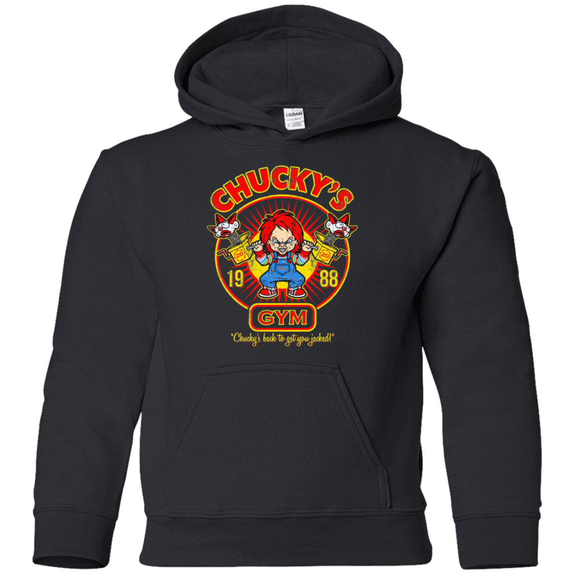 Sweatshirts Black / YS Chucky Gym Tee Good Guy Youth Hoodie