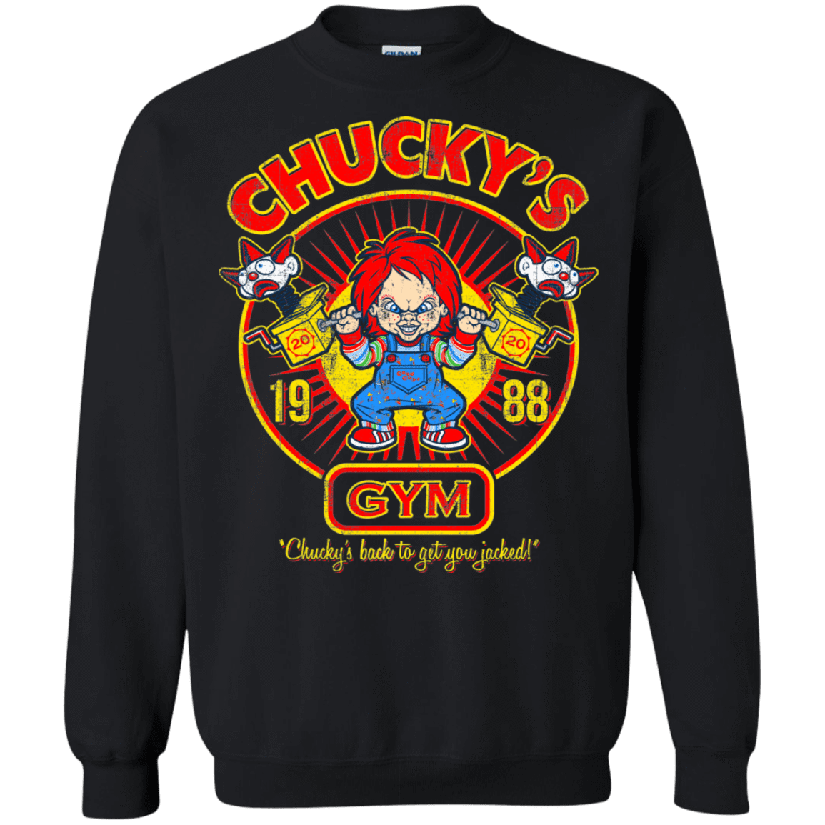 Sweatshirts Black / S Chucky's Gym Crewneck Sweatshirt