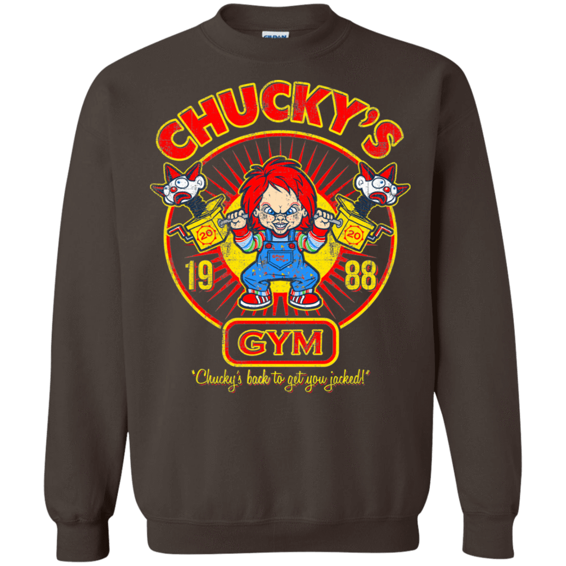 Sweatshirts Dark Chocolate / S Chucky's Gym Crewneck Sweatshirt