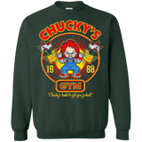 Sweatshirts Forest Green / S Chucky's Gym Crewneck Sweatshirt