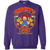 Sweatshirts Purple / S Chucky's Gym Crewneck Sweatshirt