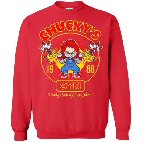 Sweatshirts Red / S Chucky's Gym Crewneck Sweatshirt