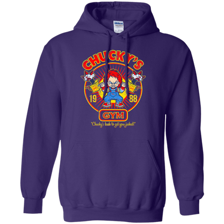 Sweatshirts Purple / S Chucky's Gym Pullover Hoodie