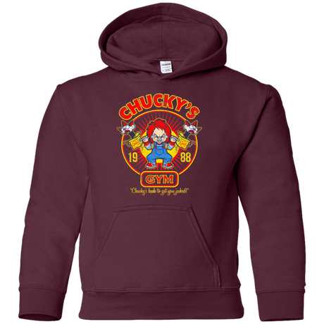 Sweatshirts Maroon / YS Chucky's Gym Youth Hoodie