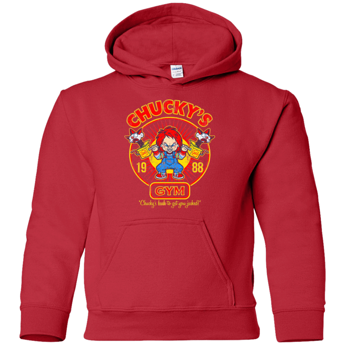 Sweatshirts Red / YS Chucky's Gym Youth Hoodie