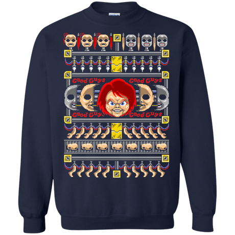 Sweatshirts Navy / Small Chucky ugly sweater Crewneck Sweatshirt