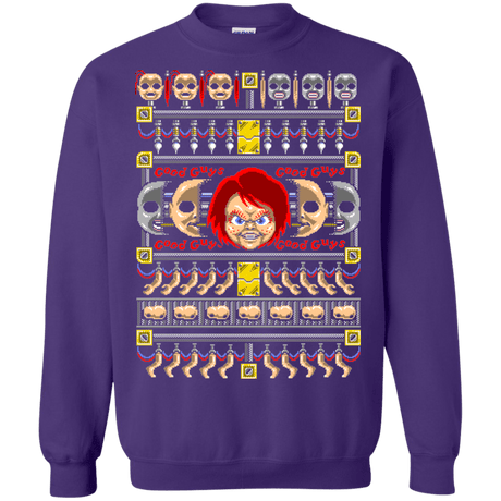 Sweatshirts Purple / Small Chucky ugly sweater Crewneck Sweatshirt