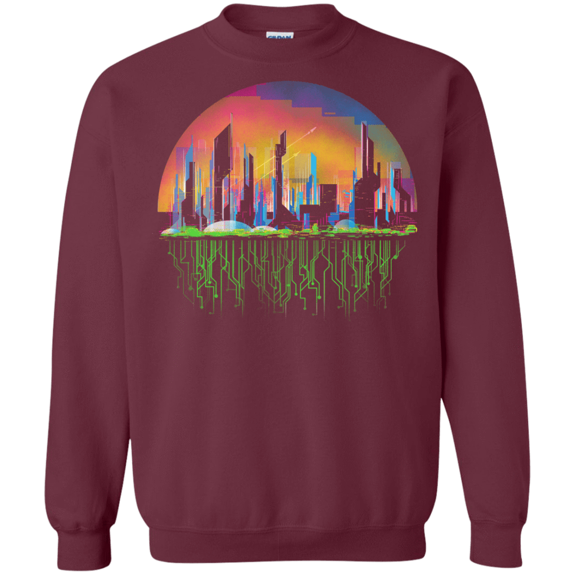 Sweatshirts Maroon / S City of Tomorrow Crewneck Sweatshirt