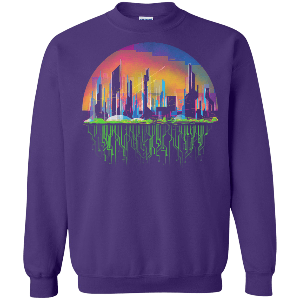 Sweatshirts Purple / S City of Tomorrow Crewneck Sweatshirt