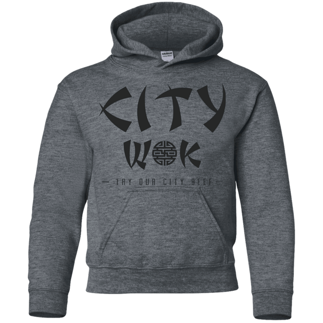 Sweatshirts Dark Heather / YS City Wok Youth Hoodie