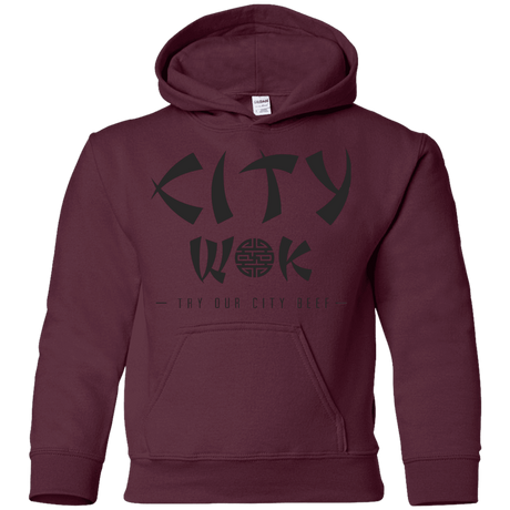 Sweatshirts Maroon / YS City Wok Youth Hoodie