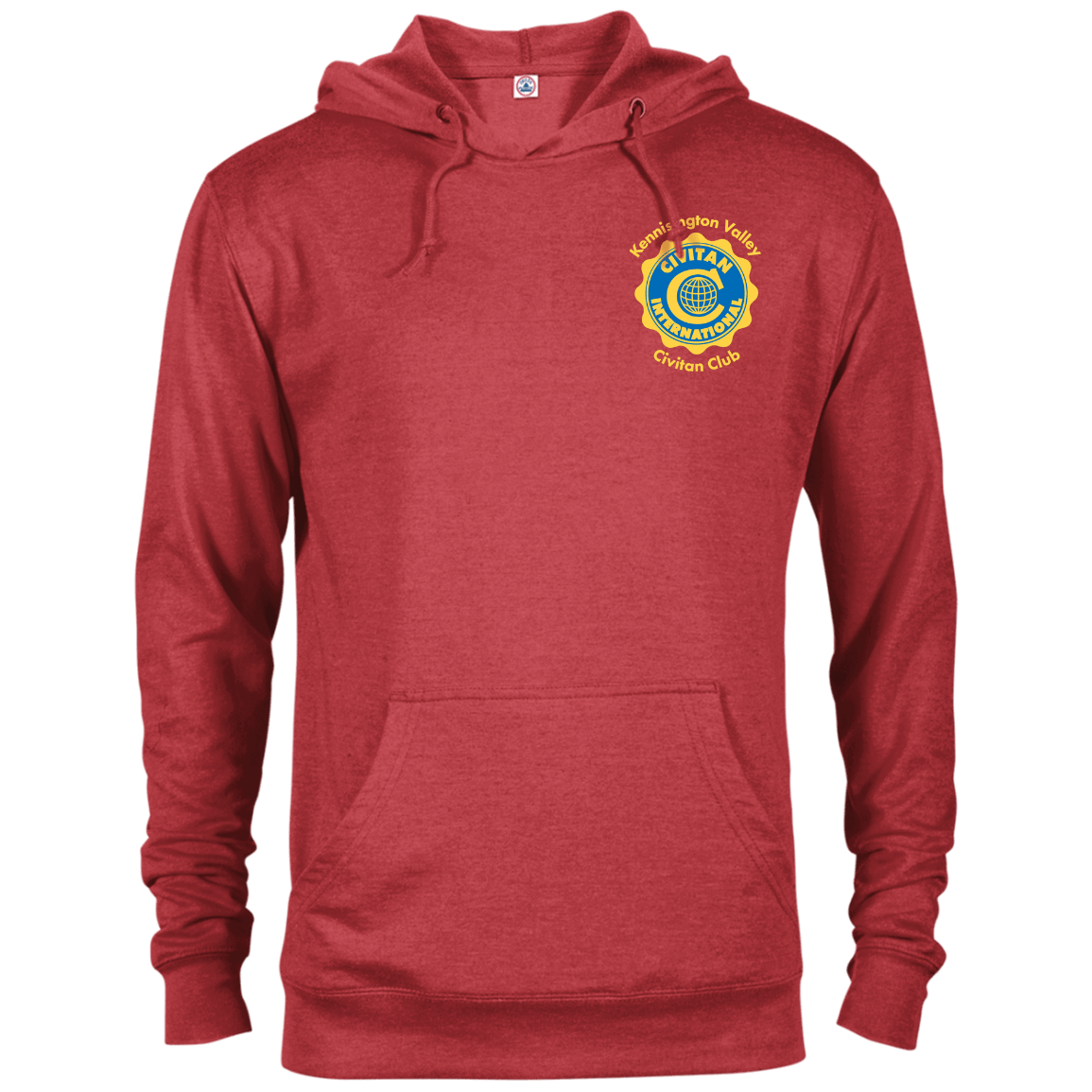 Sweatshirts Red Heather / X-Small Civitan Front-Rear Printed French Terry Hoodie