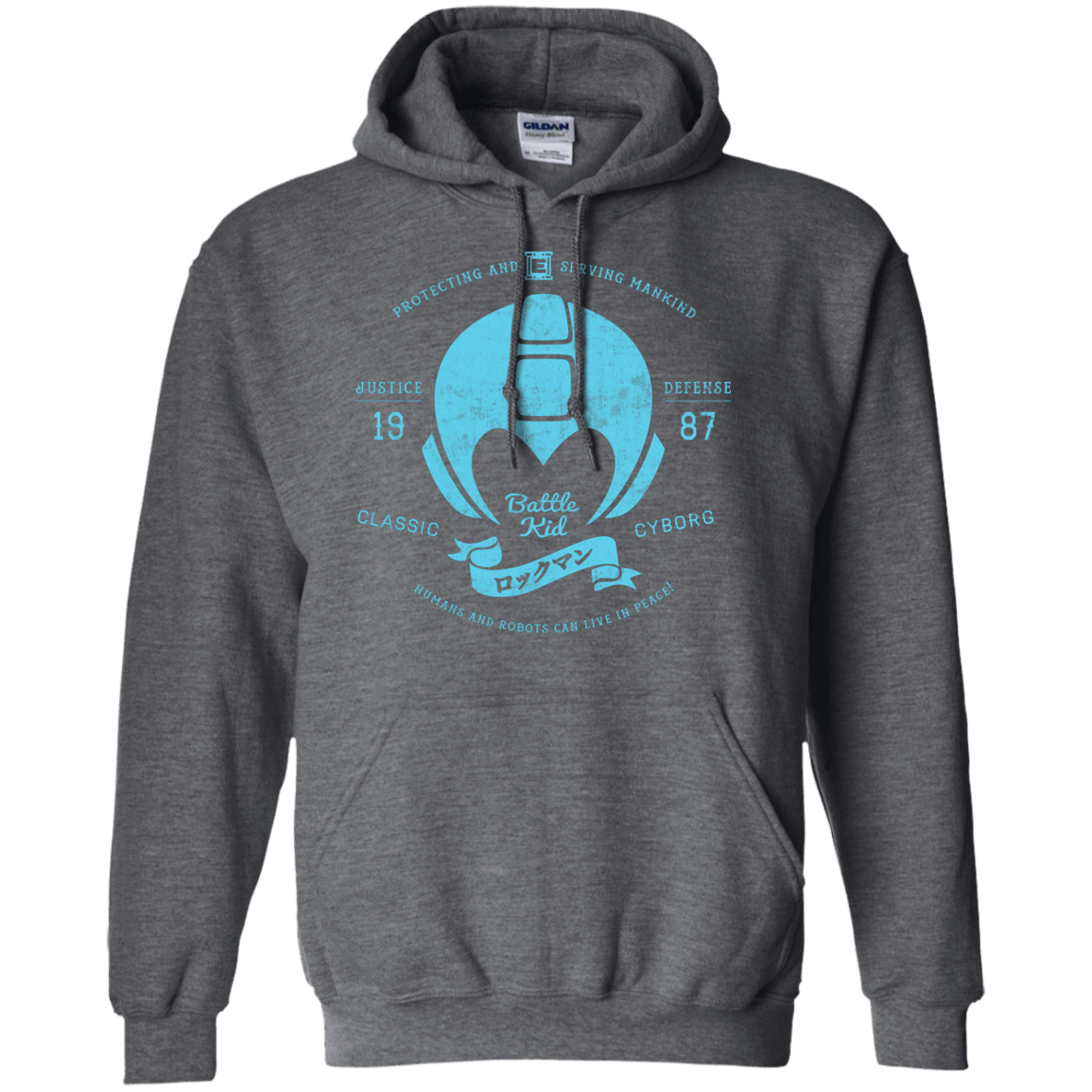 Sweatshirts Dark Heather / S Classic Cyborg 600 Pullover Hoodie