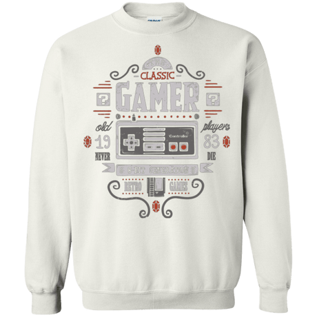 Sweatshirts White / Small Classic Gamer Crewneck Sweatshirt