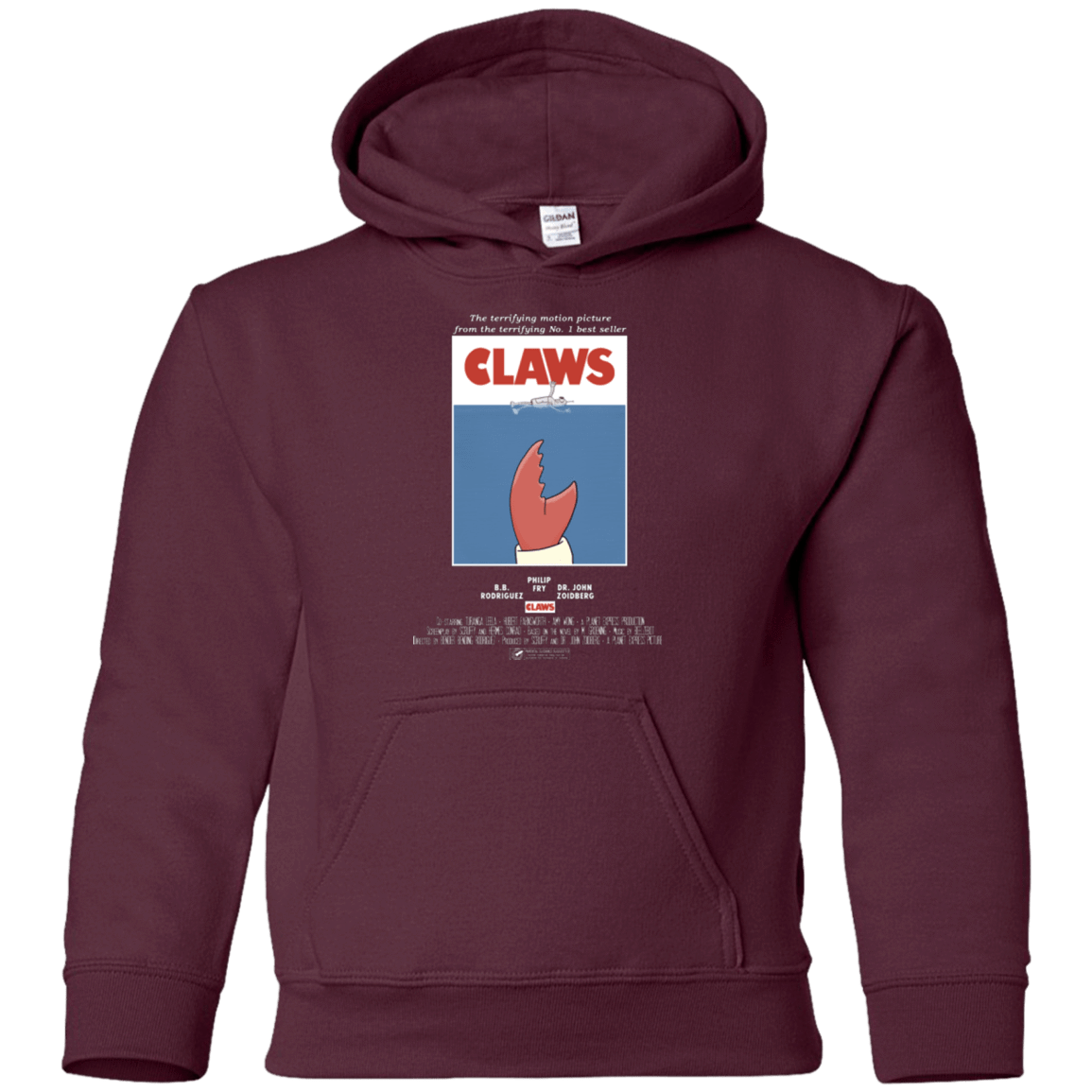 Sweatshirts Maroon / YS Claws Movie Poster Youth Hoodie