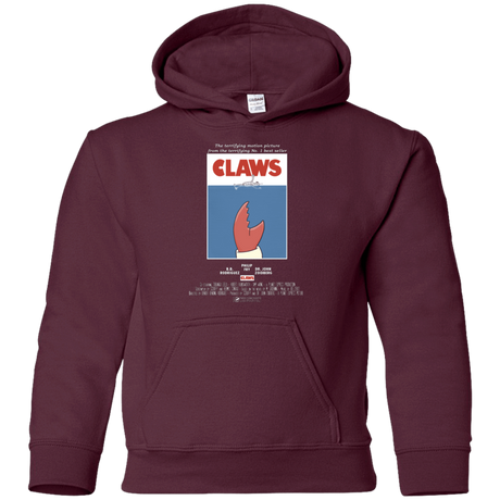 Sweatshirts Maroon / YS Claws Movie Poster Youth Hoodie
