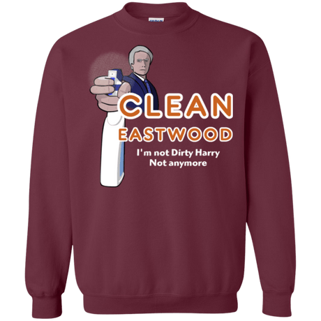 Sweatshirts Maroon / Small Clean Eastwood Crewneck Sweatshirt