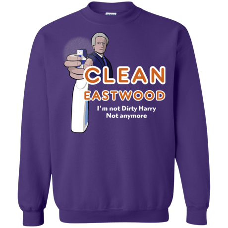 Sweatshirts Purple / Small Clean Eastwood Crewneck Sweatshirt