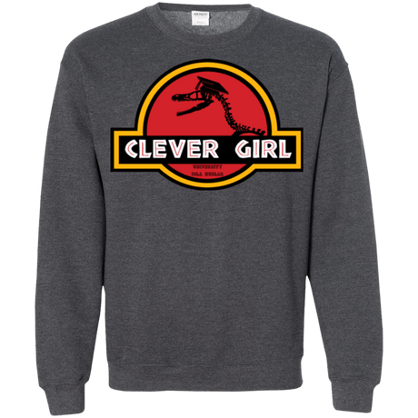 Sweatshirts Dark Heather / Small Clever Girl Crewneck Sweatshirt
