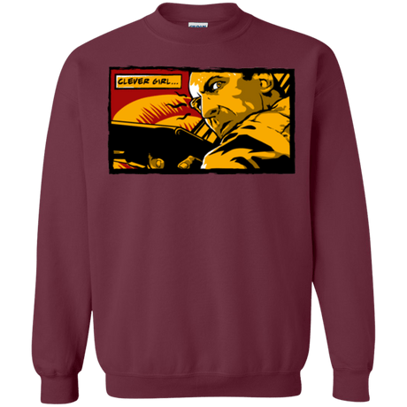 Sweatshirts Maroon / Small Clever Girl Crewneck Sweatshirt