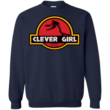Sweatshirts Navy / Small Clever Girl Crewneck Sweatshirt