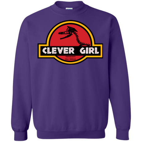 Sweatshirts Purple / Small Clever Girl Crewneck Sweatshirt