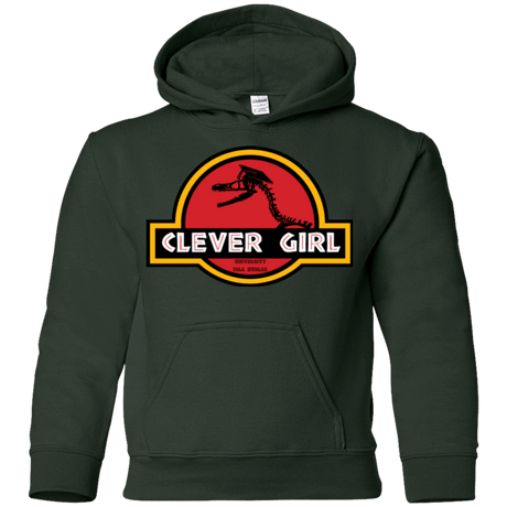 Sweatshirts Forest Green / YS Clever Girl Youth Hoodie