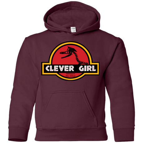 Sweatshirts Maroon / YS Clever Girl Youth Hoodie