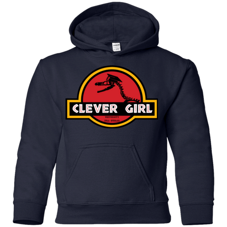 Sweatshirts Navy / YS Clever Girl Youth Hoodie