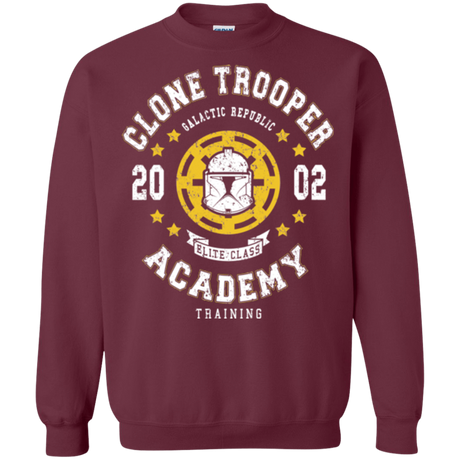 Sweatshirts Maroon / Small Clone Trooper Academy 02 Crewneck Sweatshirt