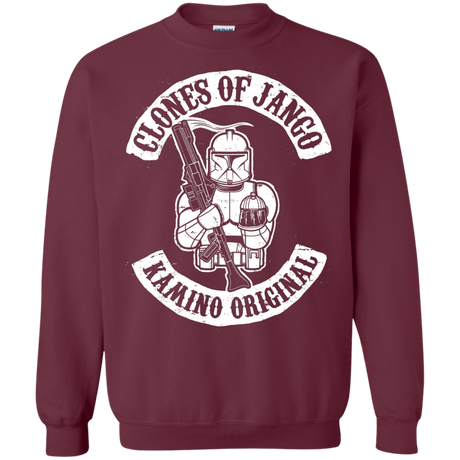 Sweatshirts Maroon / S Clones of Jango Crewneck Sweatshirt