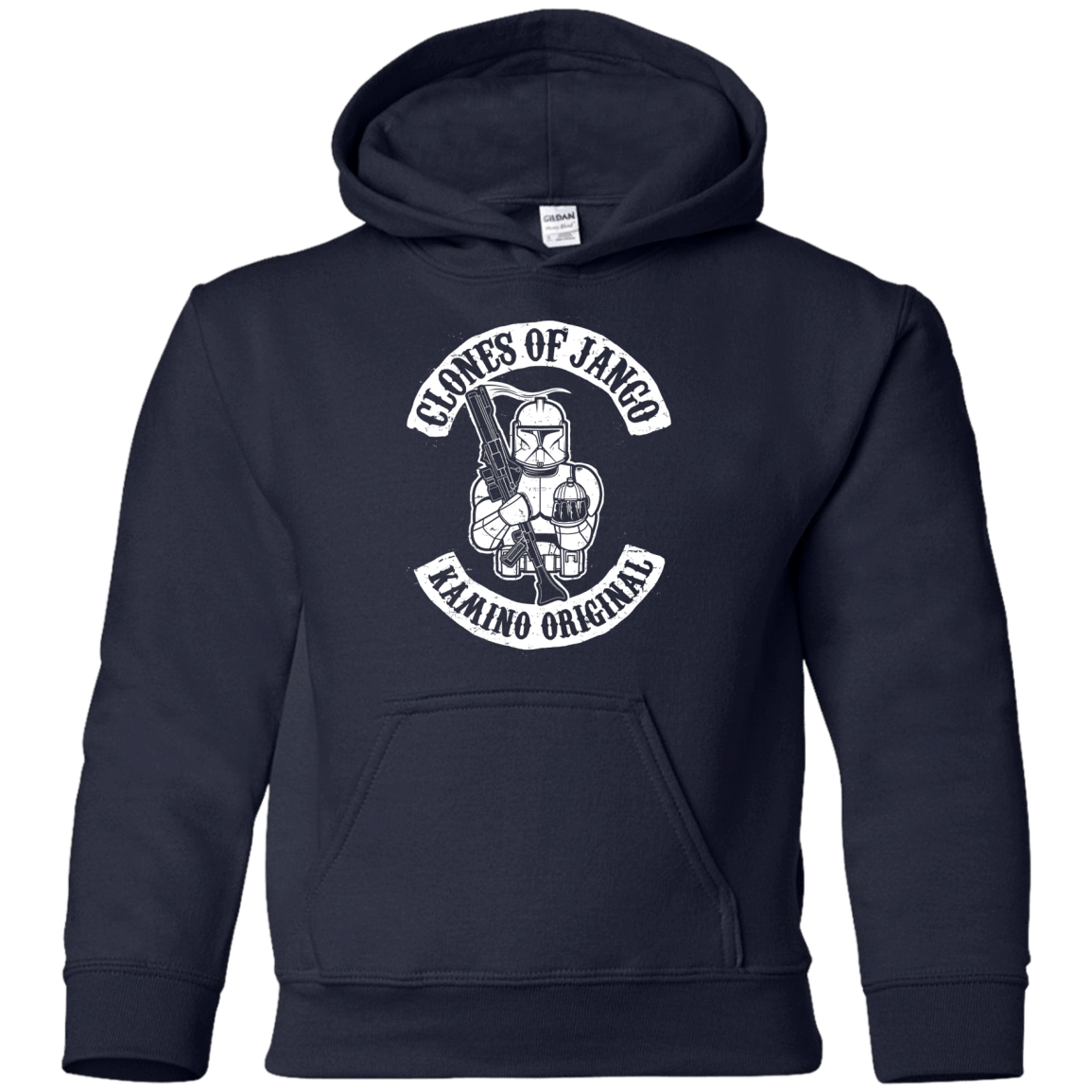 Sweatshirts Navy / YS Clones of Jango Youth Hoodie