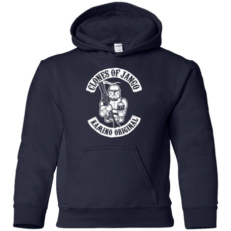 Sweatshirts Navy / YS Clones of Jango Youth Hoodie