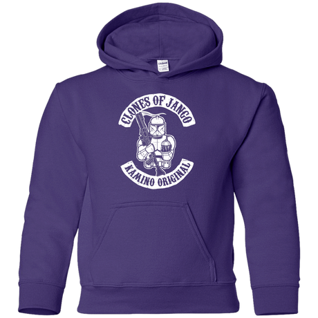 Sweatshirts Purple / YS Clones of Jango Youth Hoodie