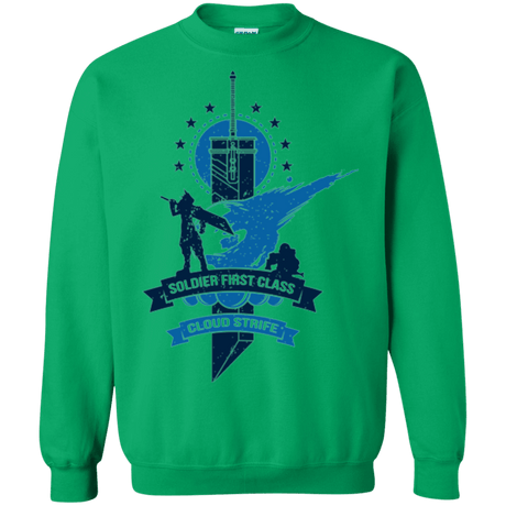 Sweatshirts Irish Green / Small Cloud Strife White Crewneck Sweatshirt